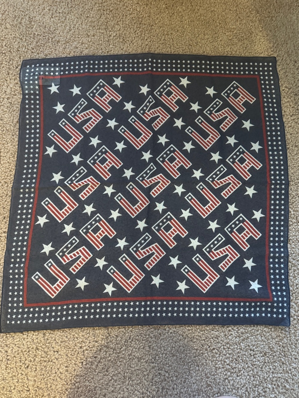 Nordstrom Patriotic Bandana in Navy, Red & White